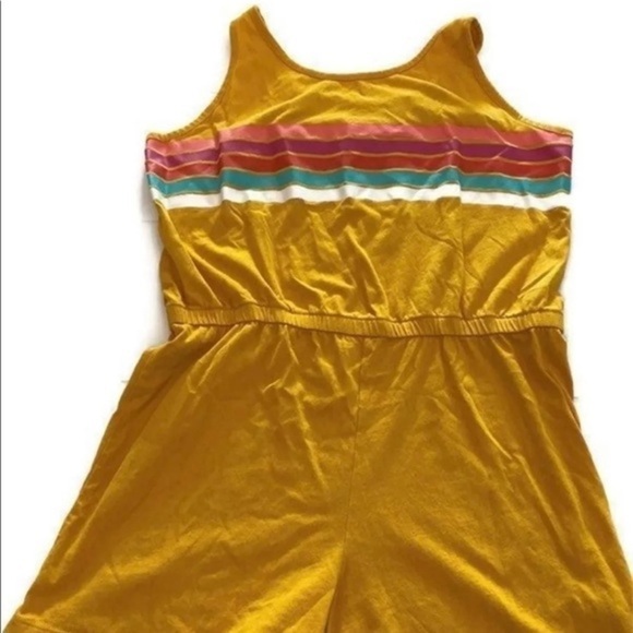 Old Navy Rainbow Striped Romper Girls XXL 16 Plus - Picture 3 of 11